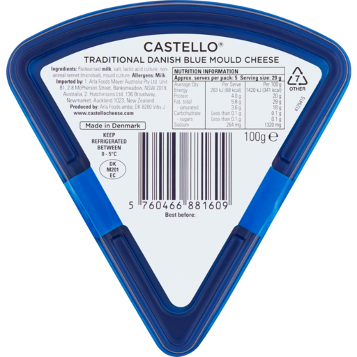 Blue Cheese Castello 100G  Denmark