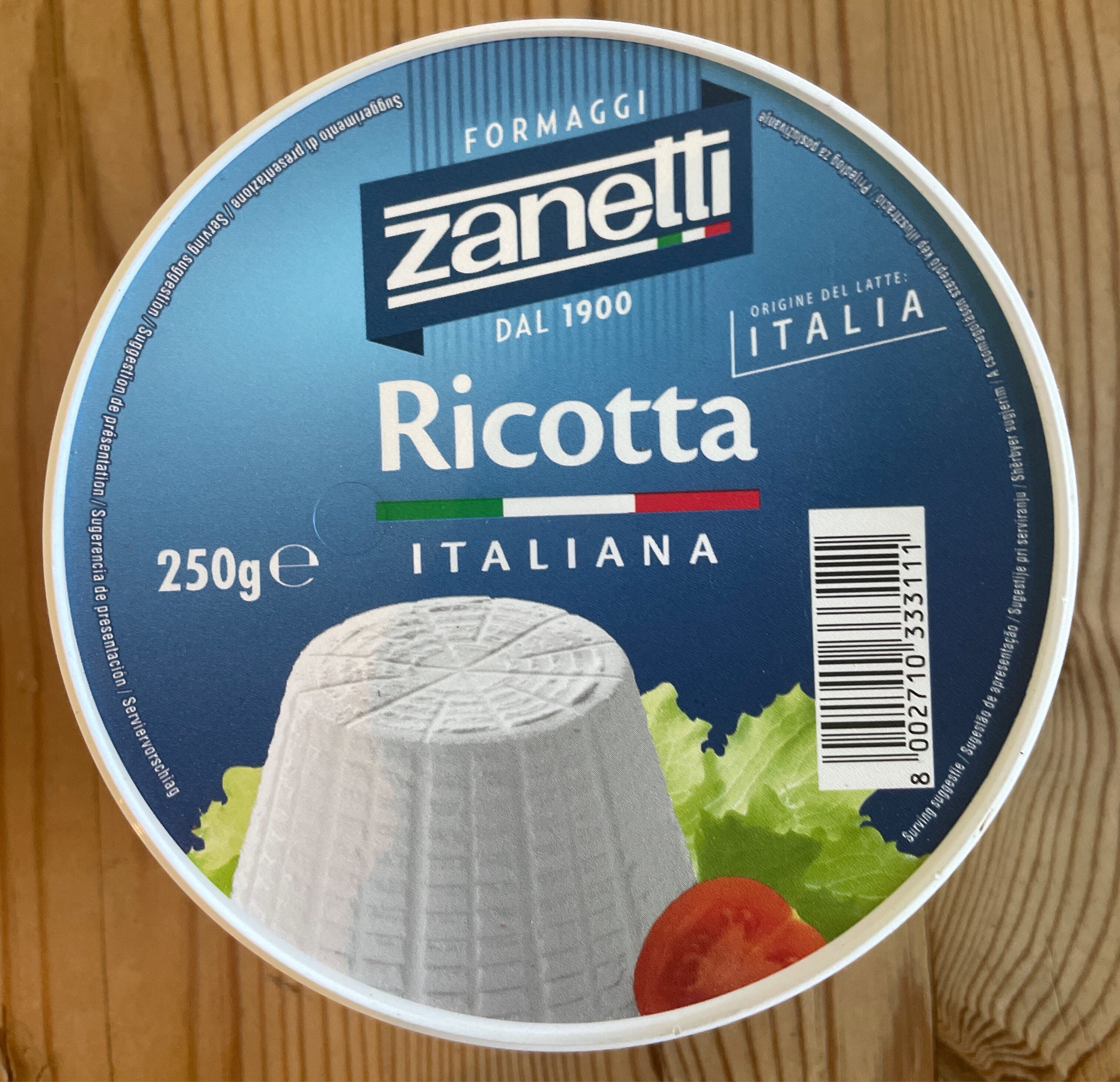 Ricotta - Zenetti 250 GM Italy